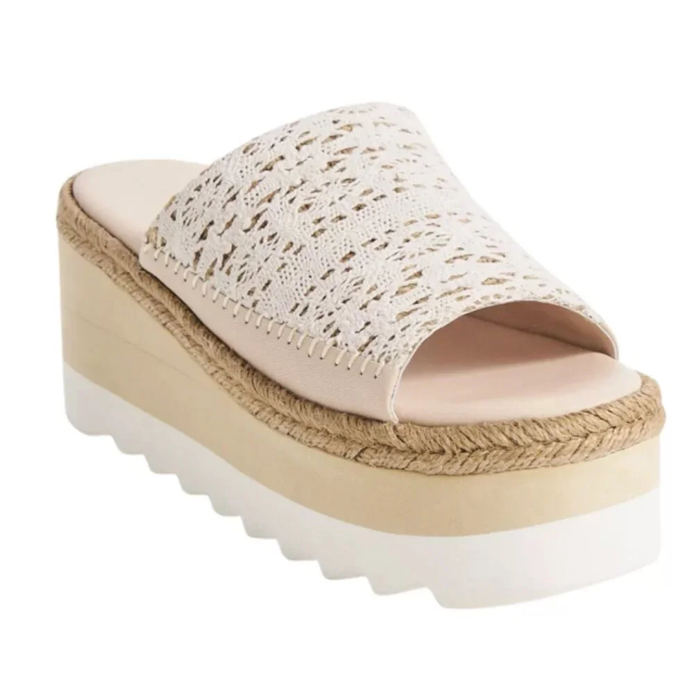 NEW Free People Santorini Platform Slide Sandal (Women) 10M, PLASTER READ